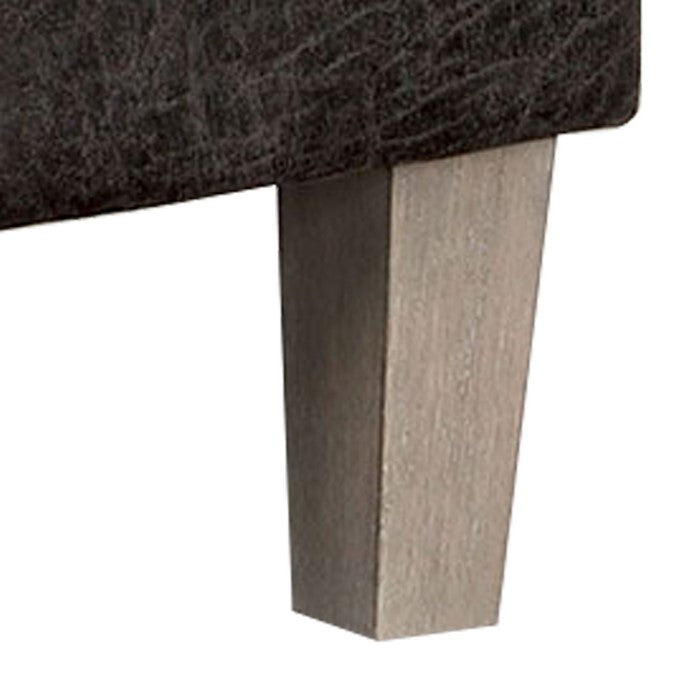 Leatherette Accent chair with Box Cushion Seat,Beige and Gray
