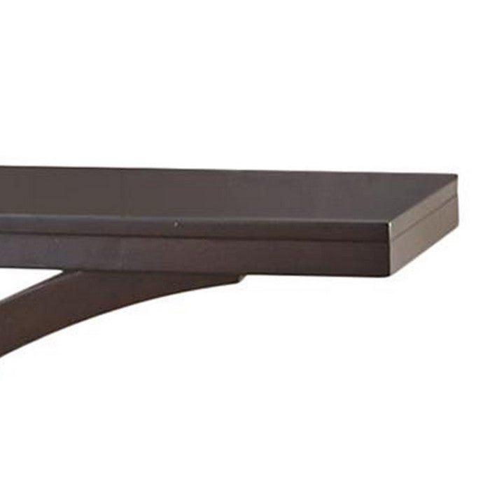 Sofa Table with X-Cross Base Support and Open Bottom Shelf, Brown