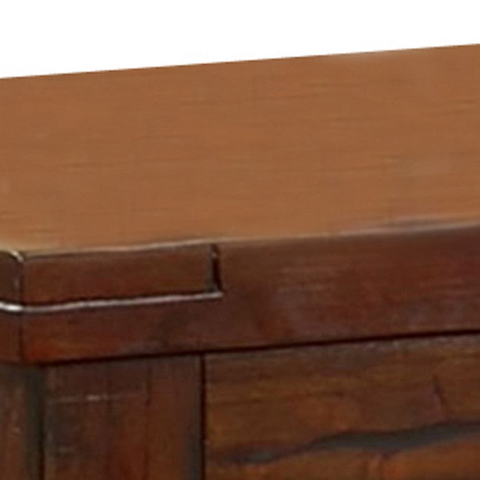 Square Shaped End Table with Open Bottom Shelf, Brown