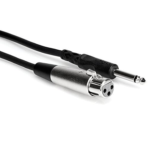 Hosa PXF-105 XLR3F to 1/4 inch TS Unbalanced Interconnect Cable, 5 feet