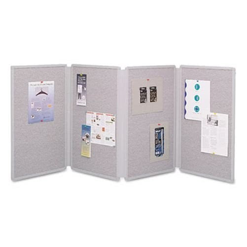 Quartet 773630 Tabletop Display Presentation Board, 72 x 30, Gray Surface, Gray Frame