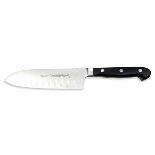 Mundial 5100 Series 7-Inch Santoku Knife with Hollow Edge, Black