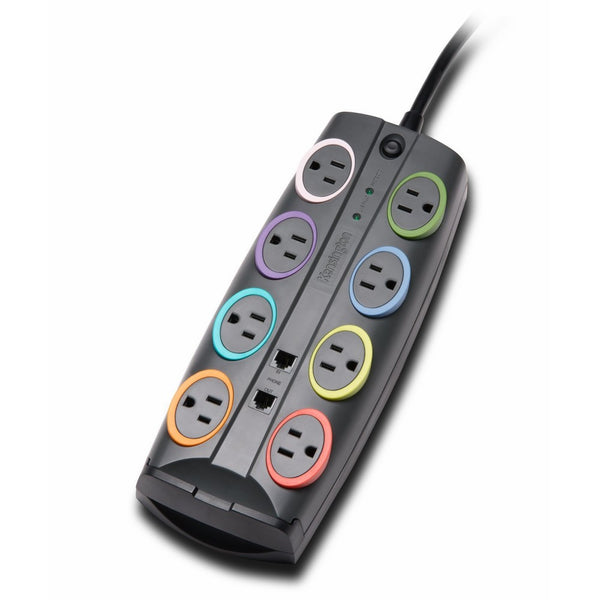 Kensington SmartSockets 8-Outlet, 8-Foot Cord, & 3090 Joules Premium Surge Protector (K62691NA)