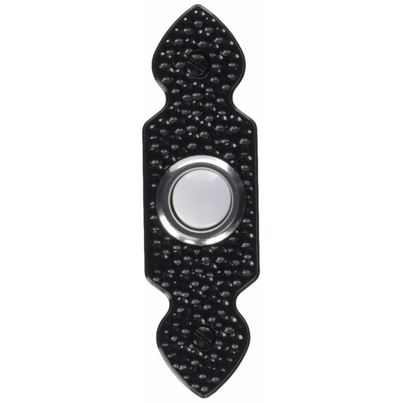 Heath Zenith SL-829-02 Traditional Décor Series Wired Lighted Antique-Design Push Button, Black