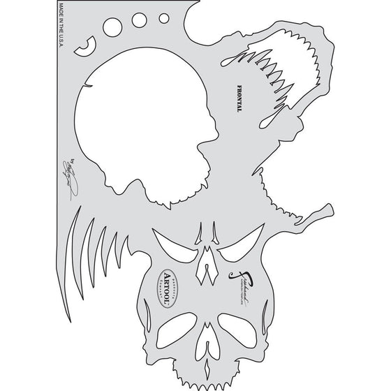 Artool Freehand Airbrush Templates, Skull Master Frontal