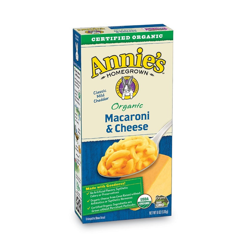Annie's Organic Classic Mild Cheddar Macaroni & Cheese, 12 Boxes, 6oz (Pack of 12)