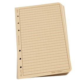 Rite in the Rain Weatherproof Loose Leaf Paper, 4 5/8" x 7", 32# Tan, Universal Pattern, 100 Sheet Pack (No. 982T)