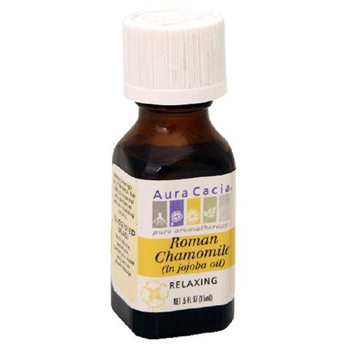 Aura Cacia Pure Aromatherapy, Roman Chamomile, Relaxing, .5-Ounces(Pack of 2)