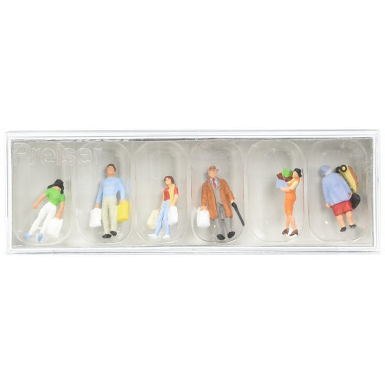 10121 Pedestrians People Shopping pkg(6) HO Scale Figure