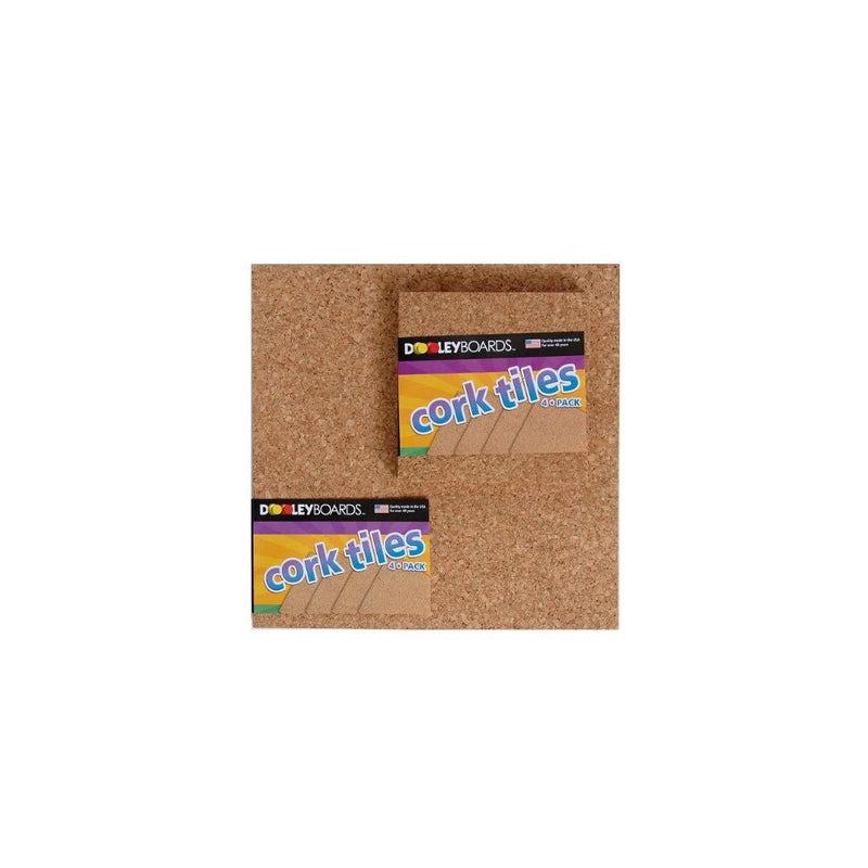 Dooley Boards Light Cork Tiles, 12 x 12 Inches (1212COTL-4)