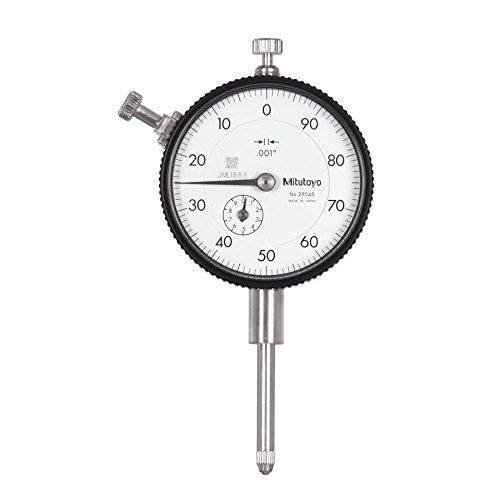 Mitutoyo 2904S, .001" X 1" Dial Indicator, 100-0, Lug Back, Series 2, Reverse Reading