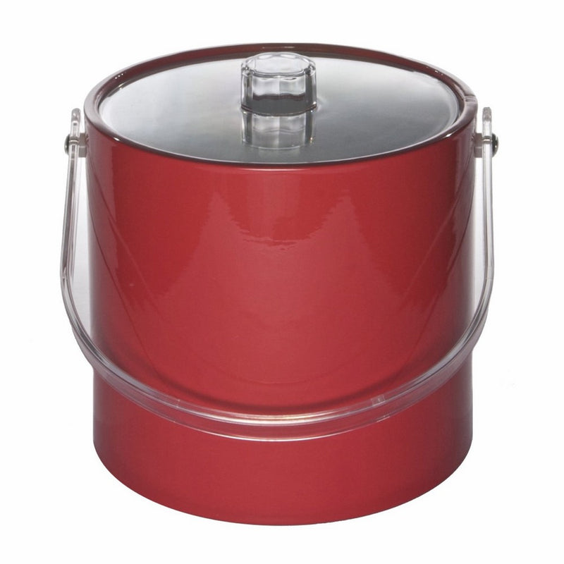 Mr. Ice Bucket 707-1 Regency 3-Quart Ice Bucket, Red
