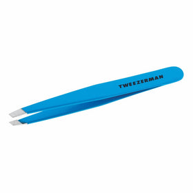 Tweezerman Stainless Steel Slant Tweezer (Blue Jewel)