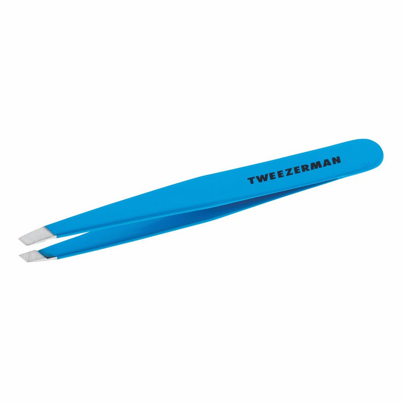 Tweezerman Stainless Steel Slant Tweezer (Blue Jewel)