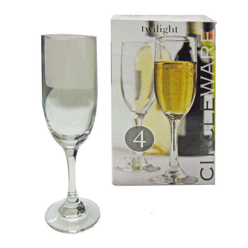Circleware Twilight 6-1/4-Ounce Flute Set, 4-Piece