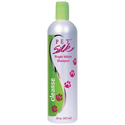Pet Silk Bright White Dog and Cat Shampoo, 16-Ounce