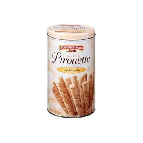 Pepperidge Farm Crème Filled Pirouette French Vanilla Rolled Wafers 13.5-ounce (pack of 6)