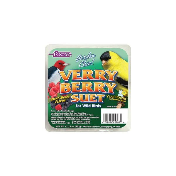 F.M. Brown's, Garden Chic Suet and Bread Cakes, 11-3/4-Ounce Verry Berry