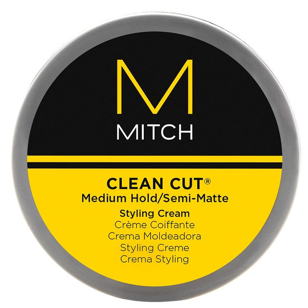 Mitch Clean Cut Medium Hold/Semi-Matte Styling Cream for Men, 3 oz