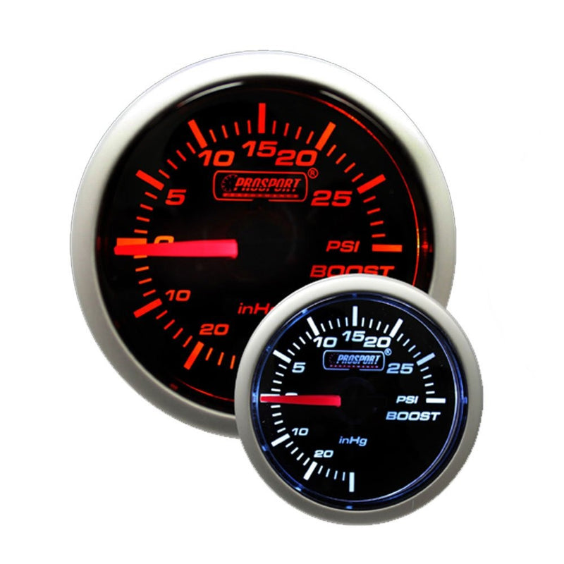 Boost Gauge- Mechanical Amber/White Performance Series 52mm (2 1/16")