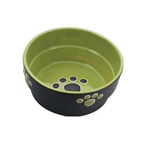 Ethical Pet Products (Spot) DSO6899 Fresco Stoneware Dog Dish, 5-Inch, Green
