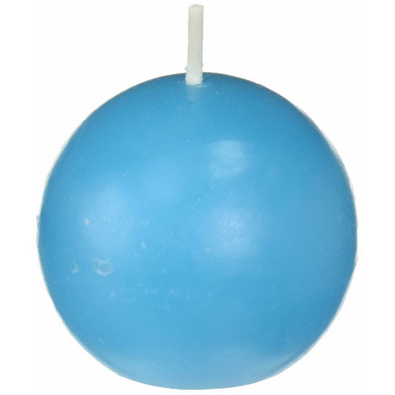 Zest Candle 12-Piece Ball Candles, 2-Inch, Turquoise