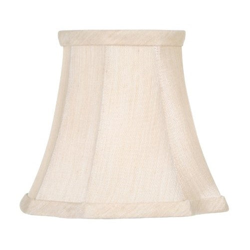 Livex Lighting S278 Round Cut Corner Silk Bell Clip Chandelier Shade, Champagne