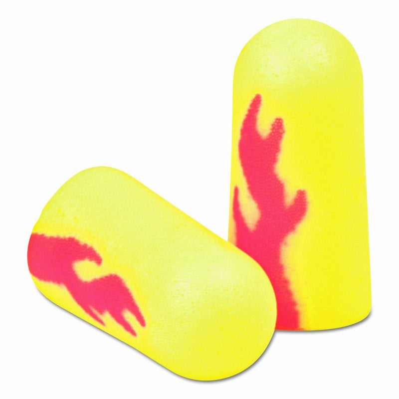 3M E-A-Rsoft Yellow Neon Blasts Uncorded Earplugs, Hearing Conservation 312-1252 in Poly Bag Regular Size, 200-Count Box