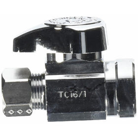 BrassCraft G2R10X C1 3/8" FIP Inlet x 3/8" O.D Compression Outlet 1/4-Turn Straight Valve