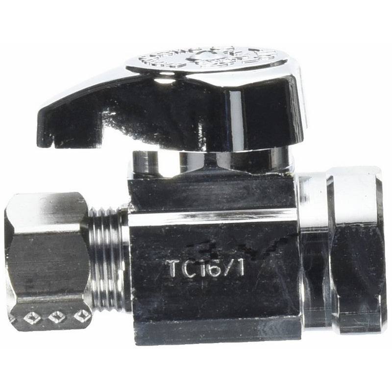 BrassCraft G2R10X C1 3/8" FIP Inlet x 3/8" O.D Compression Outlet 1/4-Turn Straight Valve