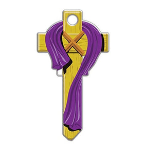 Lucky Line Key Shapes, CROSS, House Key Blank KW/11, 1 Key (B124K)