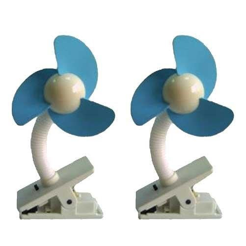 Dream Baby Stroller Fan, White/Blue - 2 Pack