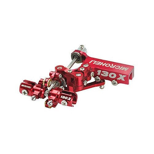 Prec CNC Tail Set Pro Set, Red : BLADE 130X by Microheli Co.