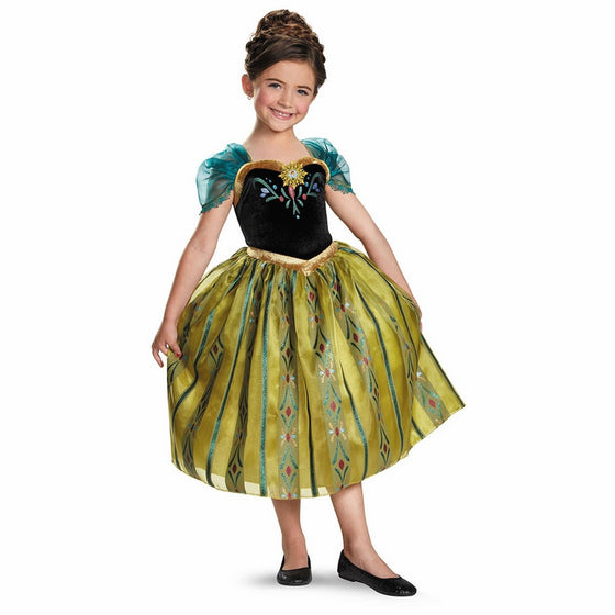 Disney's Frozen Anna Coronation Gown Deluxe Girls Costume