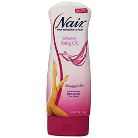 Nair Hair Remover Lotion Softening Baby Oil 9 Ounce (266ml) (2 Pack)