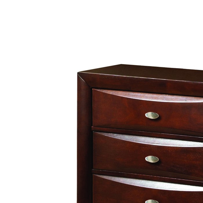 Transitional Wooden Dresser with 8 Spacious Beveled Drawers, Brown