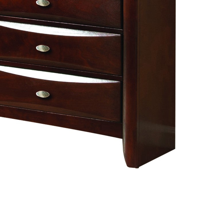 Transitional Wooden Dresser with 8 Spacious Beveled Drawers, Brown