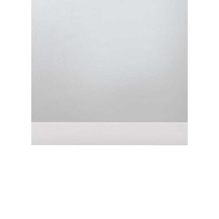 Wooden Framed Mirror with Rectangular Shape, Silver and White