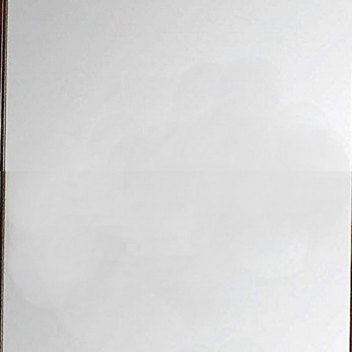 Transitional Style Mirror with Raised Wooden Frame, Brown and Silver
