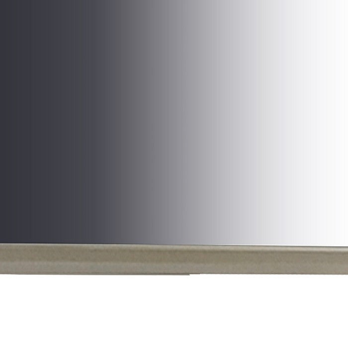 Wooden Clean Lines Framed Mirror with Rectangular Shape, Silver