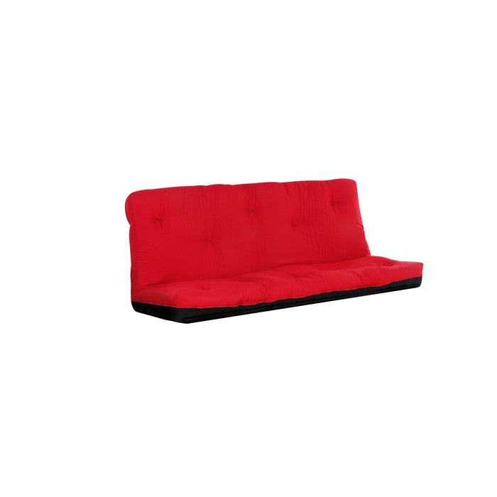 Full Size Reversible 6 inch Tufted Futon Mattress, Red and Black
