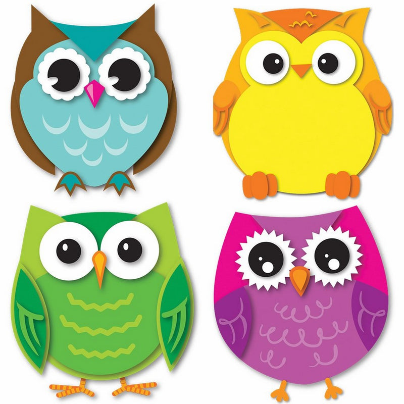 Carson Dellosa Colorful Owls Mini Cut-Outs (120195)