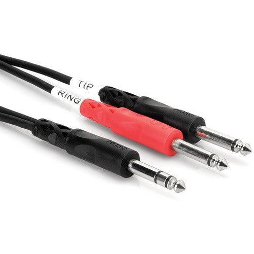 Hosa STP-201 1/4 inch TRS to Dual 1/4 inch TS Insert Cable, 3.3 feet