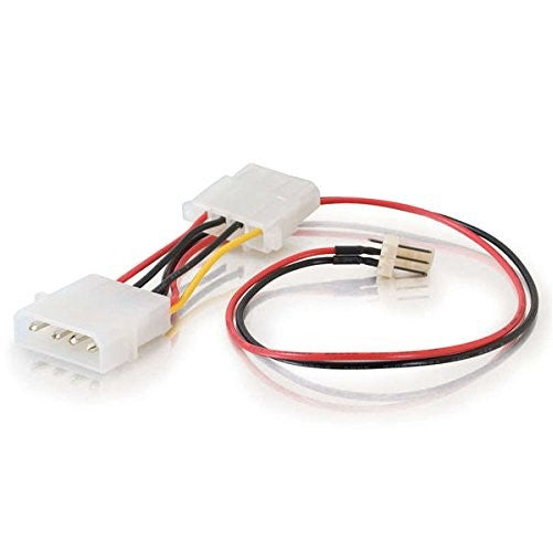 C2G/Cables to Go 27078 3-Pin Fan to 4-Pin Pass-Through Power Adapter Cable (6 Inch)