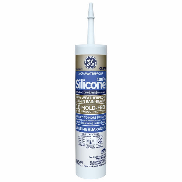 GE Silicone 2 Window & Door Caulk, 10.1 Oz. Tube, Clear, GE5000