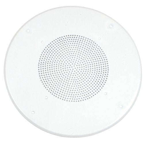 Parts Express White Round Commercial Ceiling Speaker Grill for 8-Inch Speaker - Overall Diameter 13-Inch