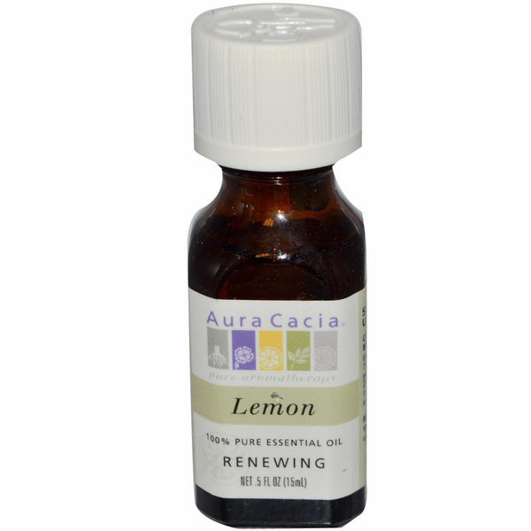 Aura Cacia Essential Oil Lemon, 0.5 oz.