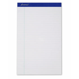 Ampad 20-180 Evidence Recycled 8-1/2x14 Legal Rule Pads, Margin, White, 50 Sheets, Dozen