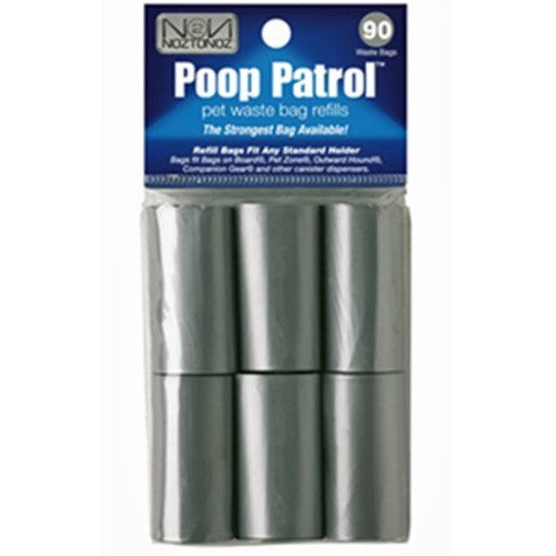 Noz2Noz Poop Patrol Pet Waste Bags With EZ Pull Dispensing, 90-Count