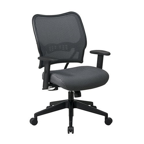 Space Seating Deluxe VeraFlex Fabric Seat and Back, 2-to-1 Synchro Tilt Control and 2-Way Adjustable Arms Managers Chair, Charcoal